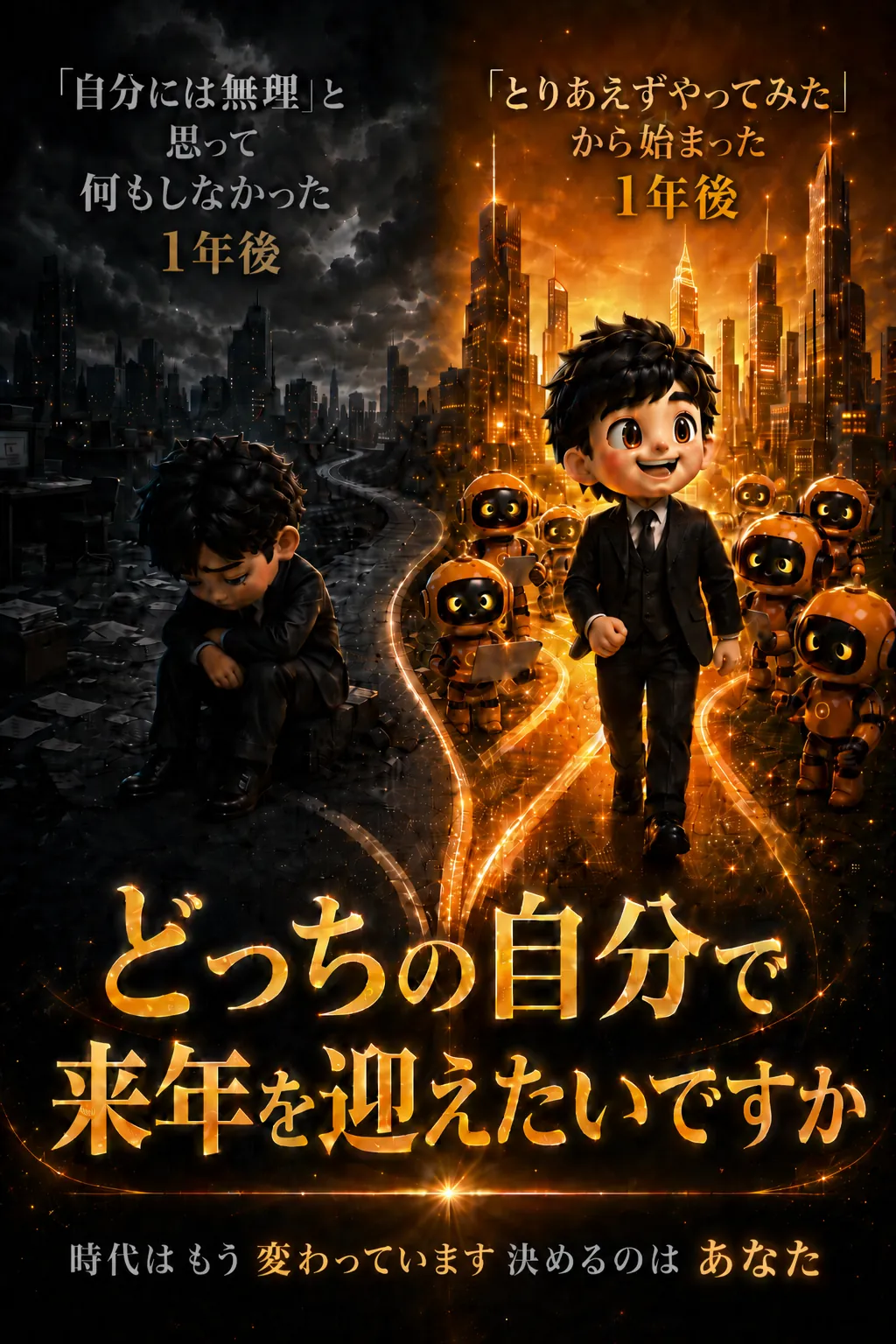 どっちの自分で来年を迎えたいですか 決めるのはあなた